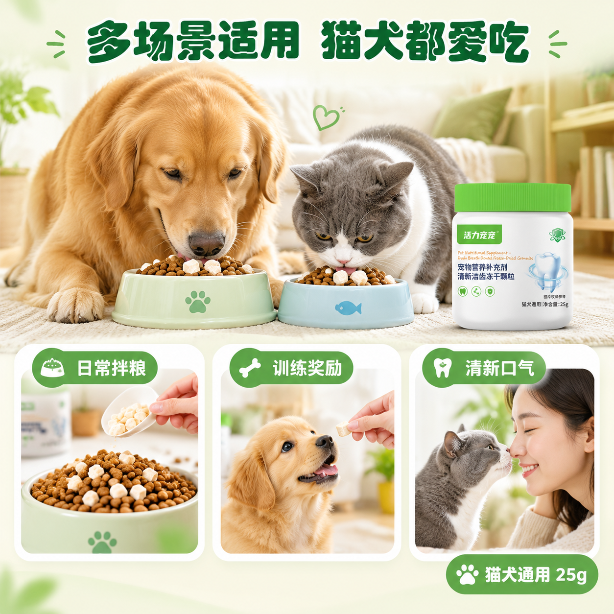 [主图-4] 主题：使用场景与适配图，展示多场景使用和猫犬通用… - 图片创意预览