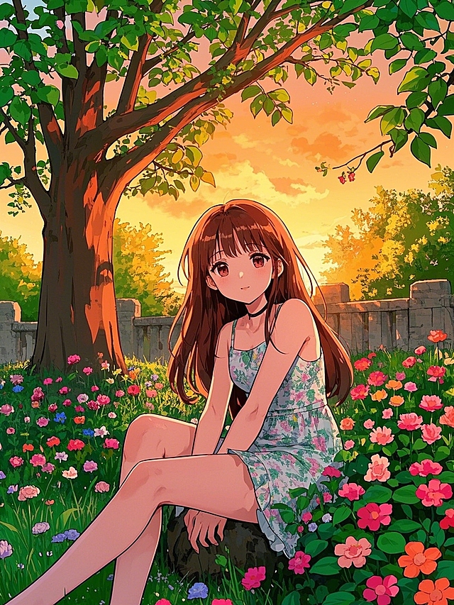 落日衬托，初夏落日的感觉