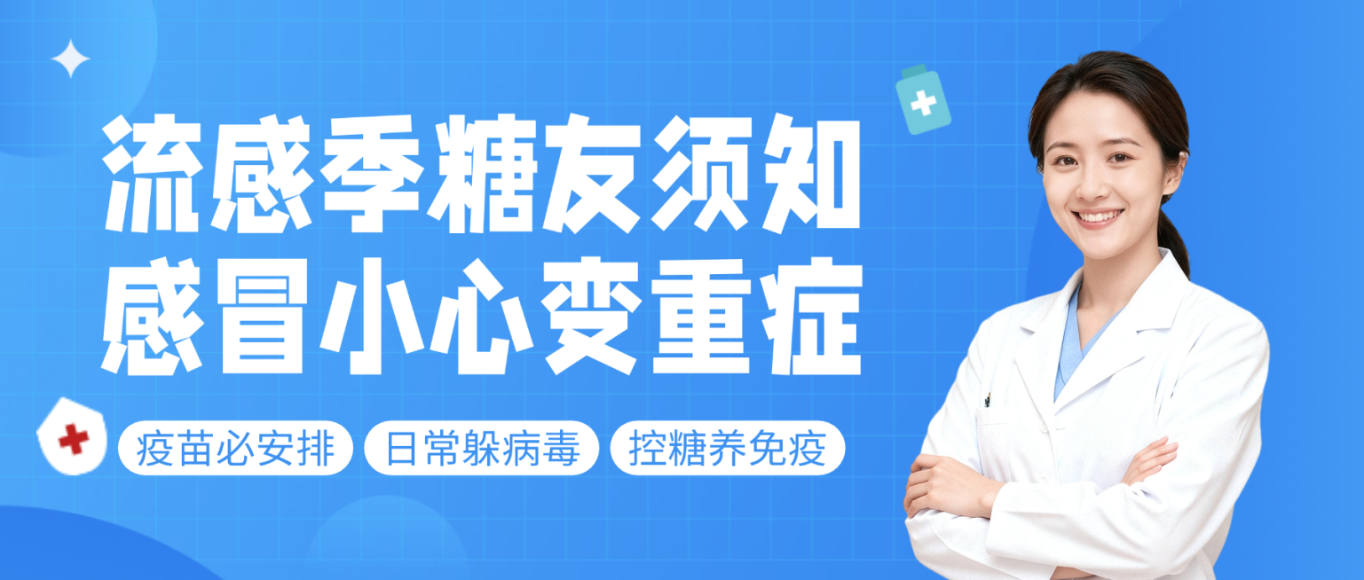 蓝色现代风糖尿病知识分享微信公众号封面预览效果