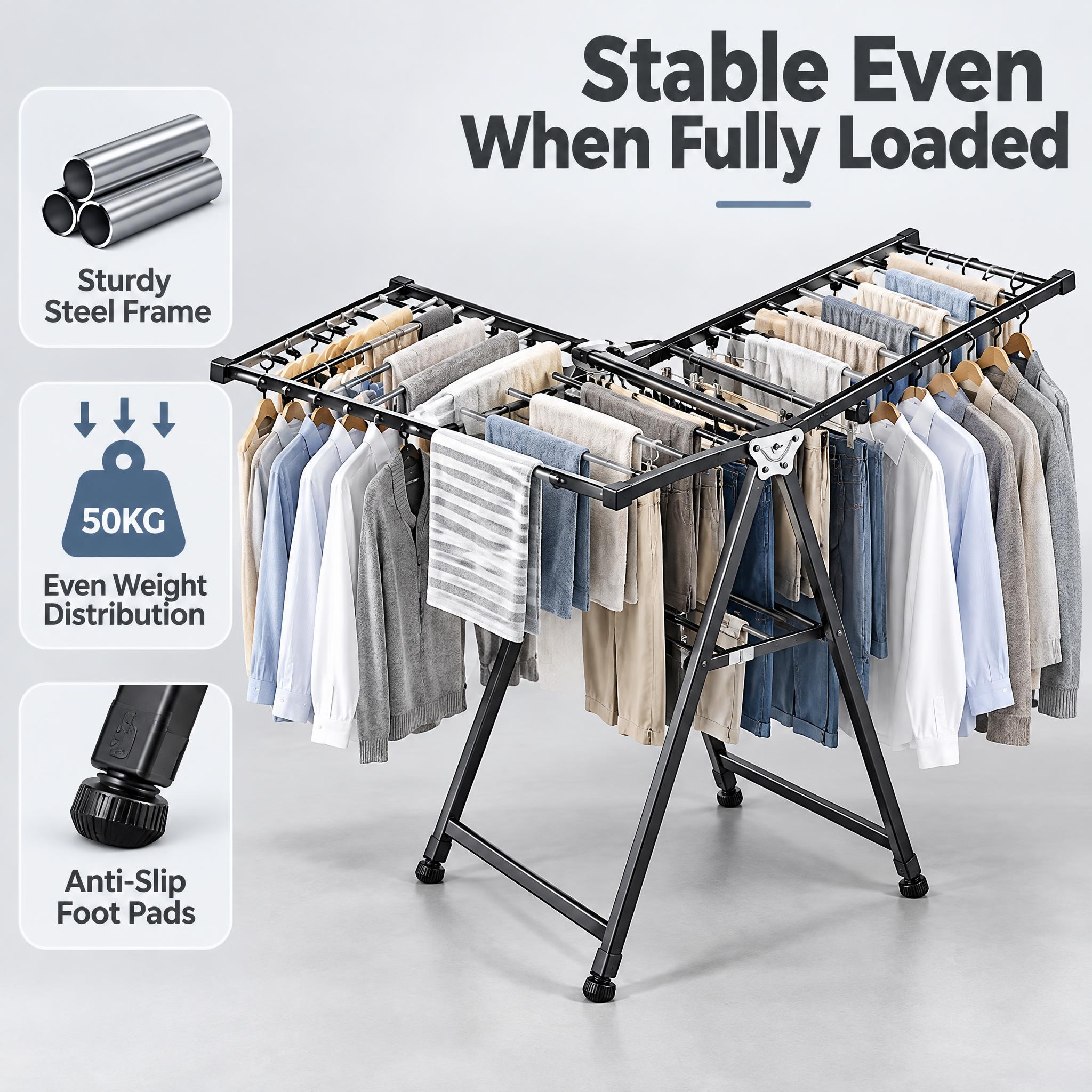 [主图-12] 1.8m Foldable Clothes D… - 图片创意预览