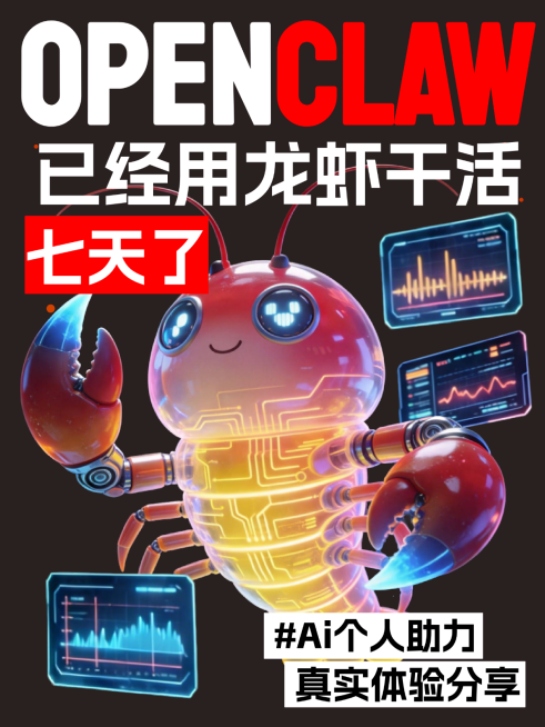 openclaw养龙虾话题讨论小红书封面预览效果