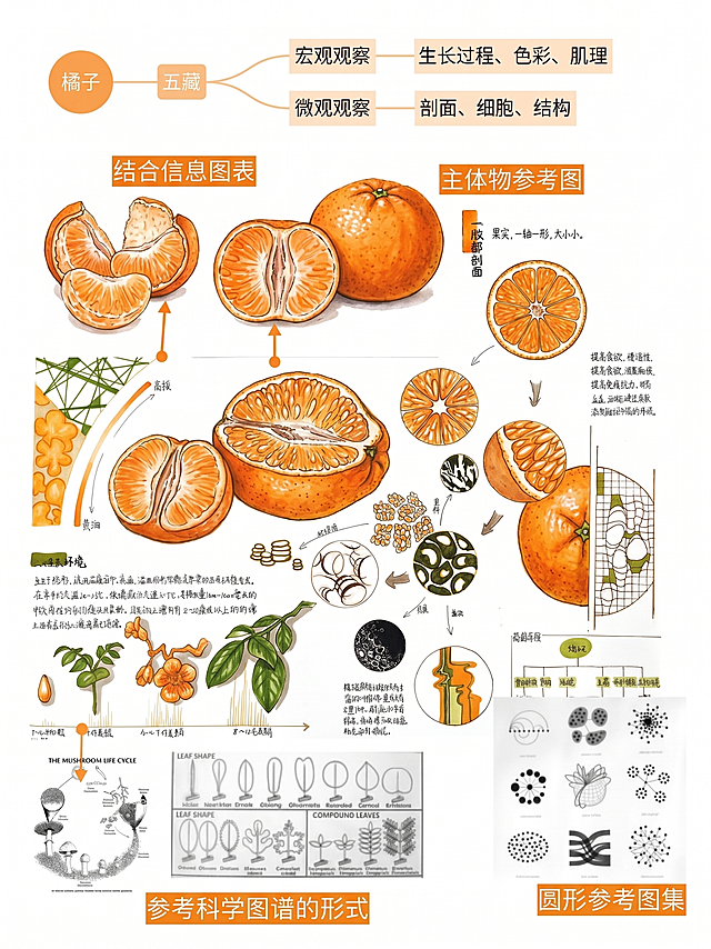 将图片中的杨桃替换为橘子，保持其他画面内容和风格不变