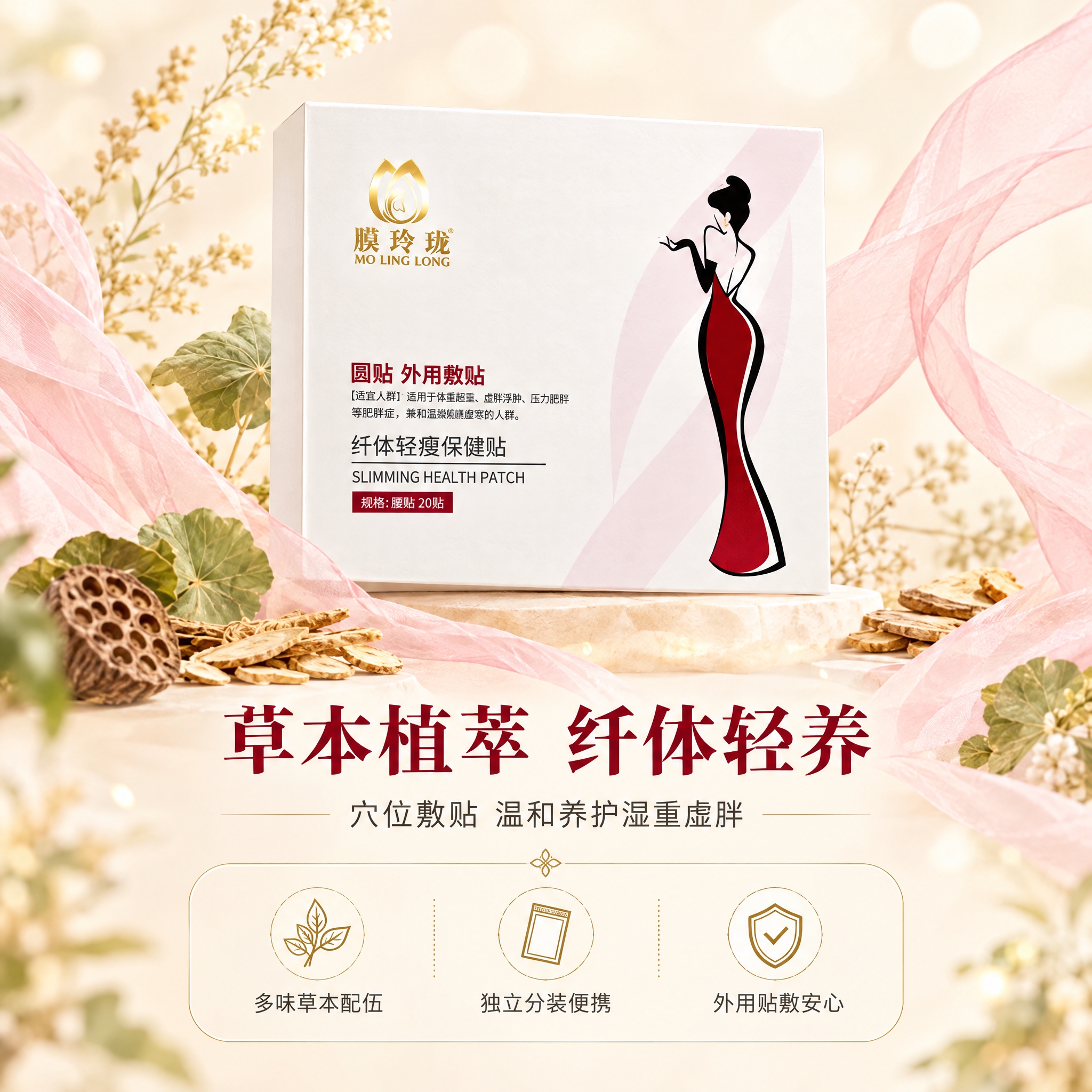 保持原图的产品展示与文案内容不变，重新构图为1:1正方形的纤体… - 图片创意预览