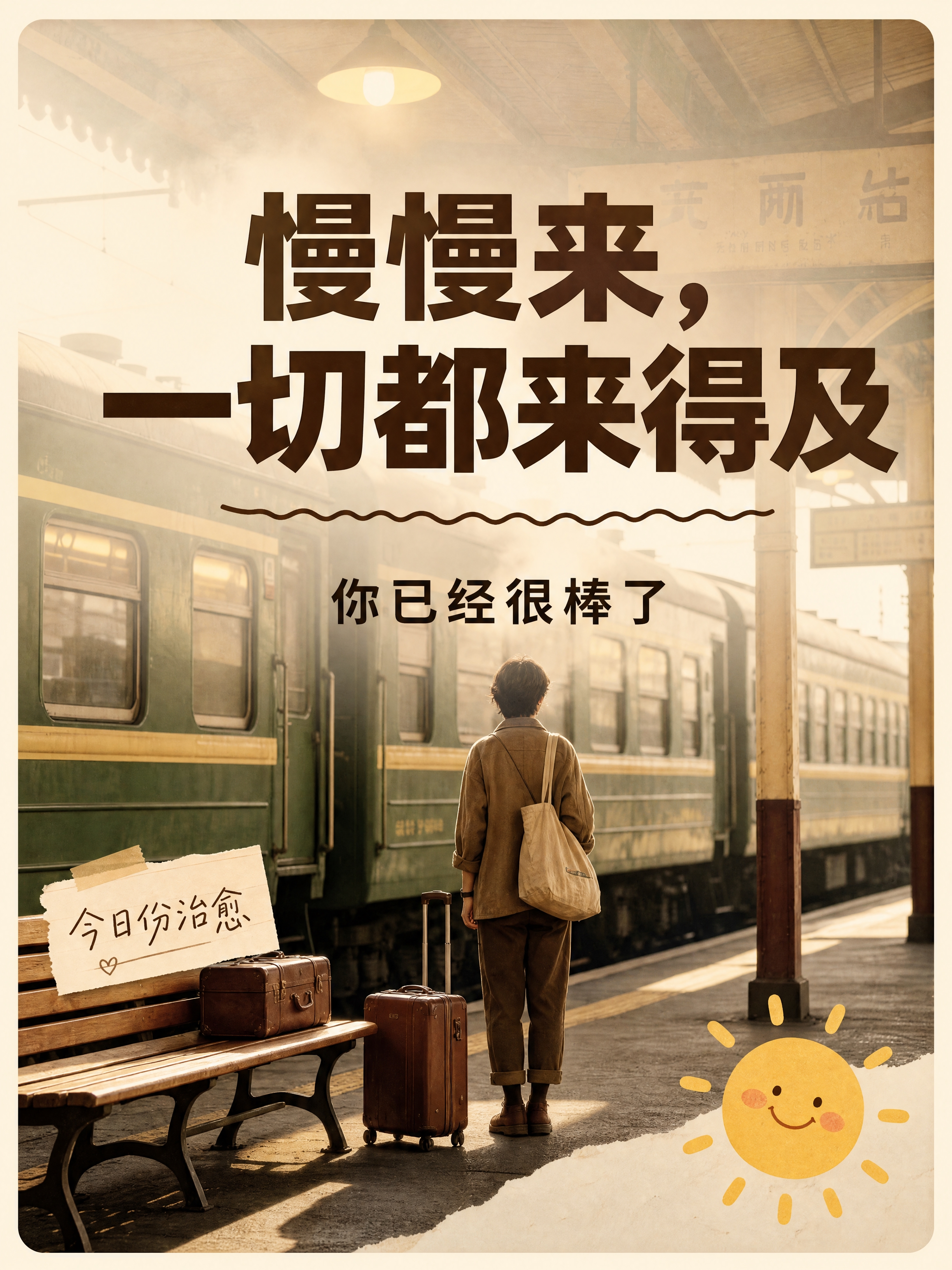 小红书笔记大字封面，配图大字，ins清新治愈风，版式精美，小红… - 图片创意预览