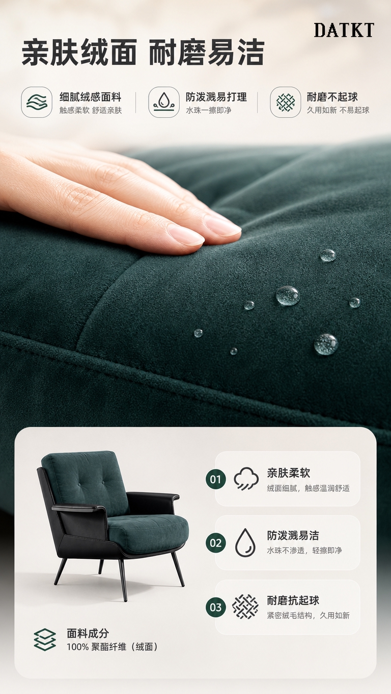 [商品] 使用【图1】深绿色单人休闲椅；保留扶手、靠背、坐垫、… - 图片创意预览