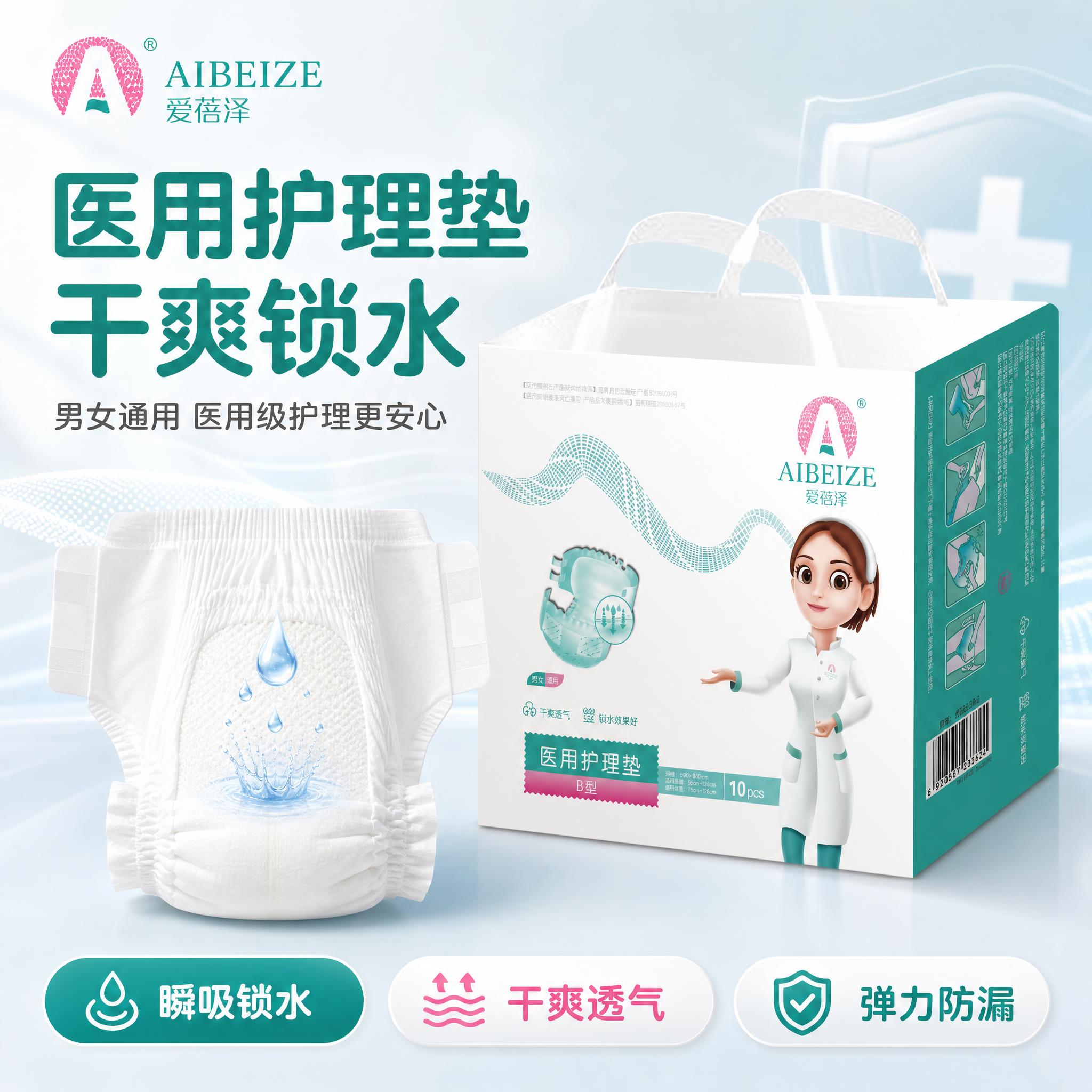 [主图-1] 首图安全感与点击率，突出医用级护理垫干爽锁水核心… - 图片创意预览