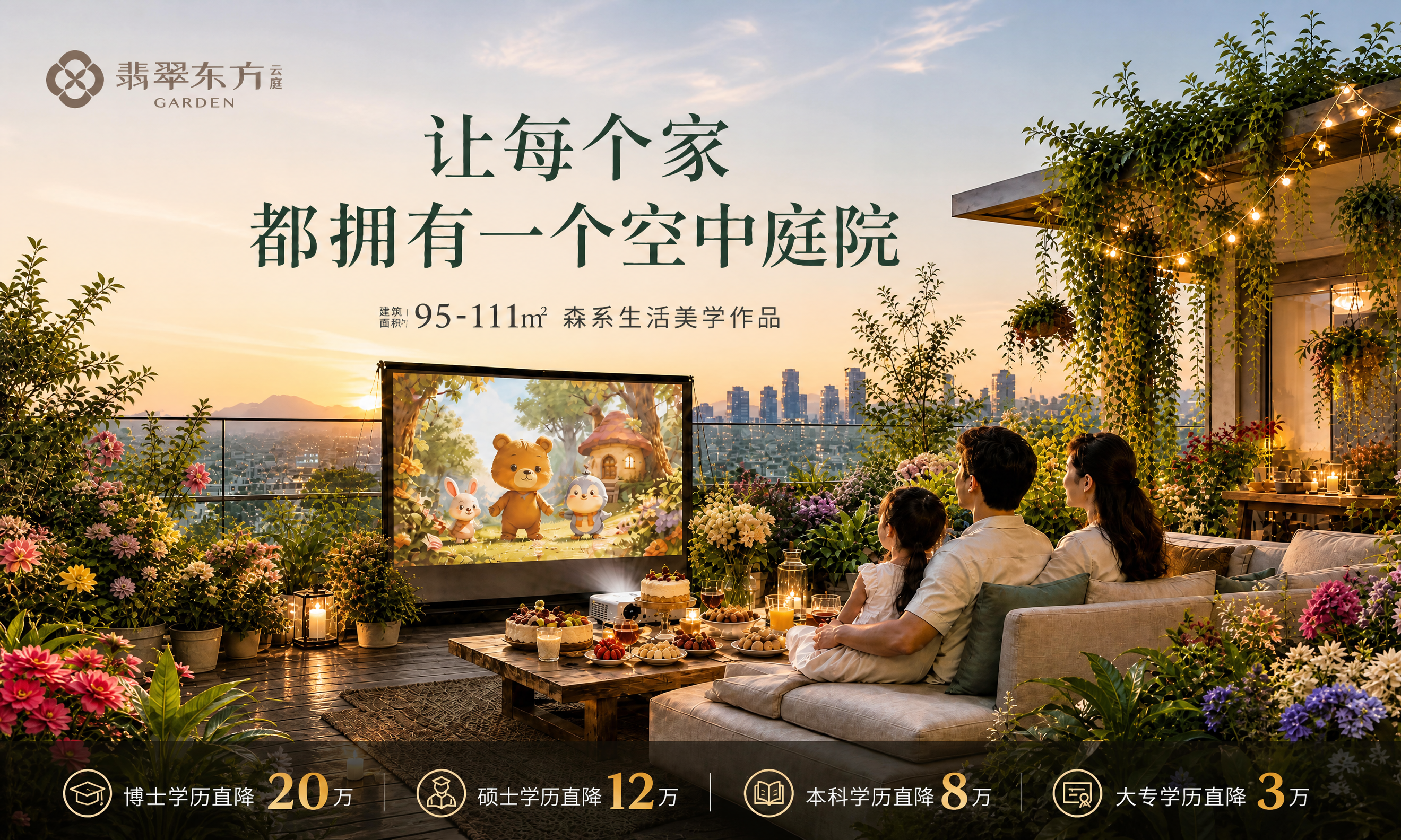 基于这张地产海报进行修改：1. 去掉左上角logo旁边的垂柳/… - 图片创意预览