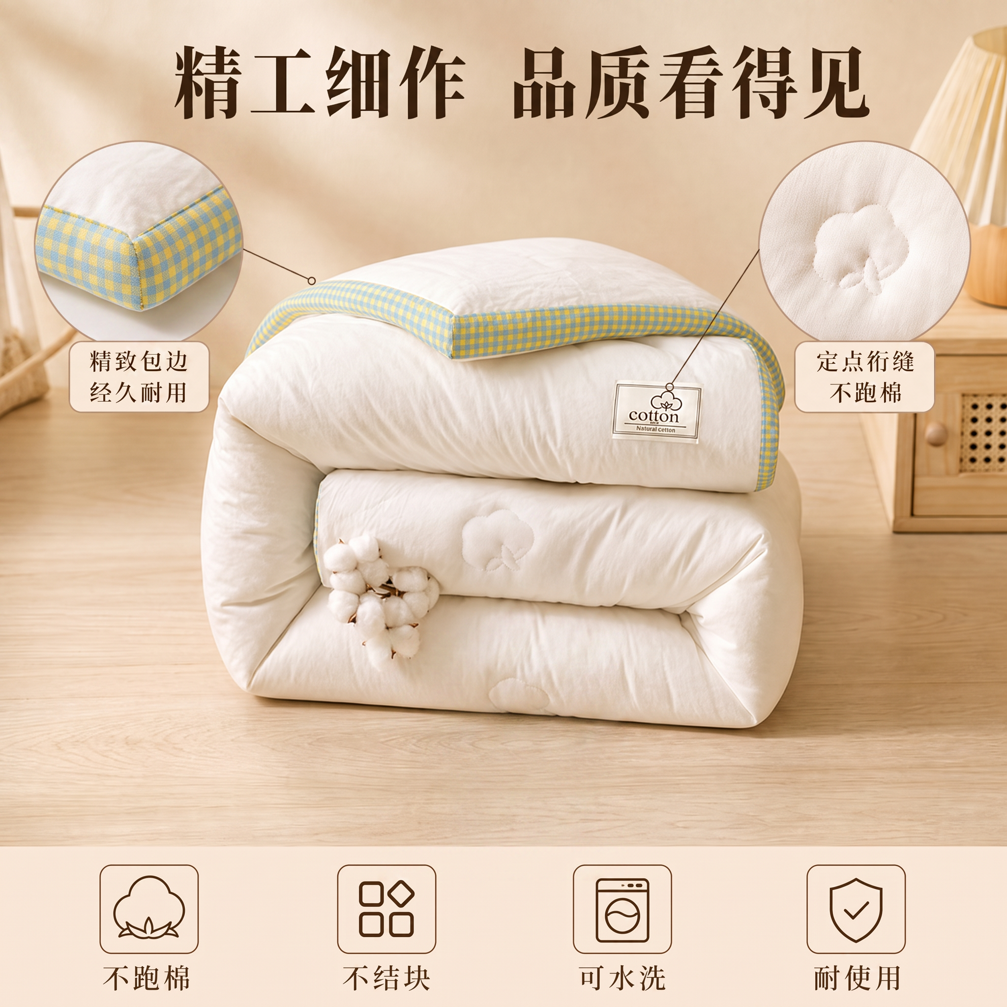 精致包边里面的图不对 包边是立体的 ，中间下位置的品牌布标质量… - 图片创意预览
