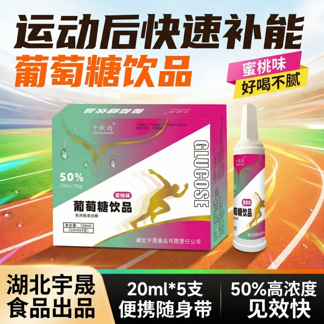 我的产品是葡萄糖饮品，帮我做10张主图预览效果