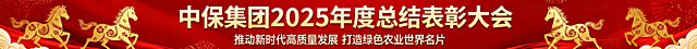 做一个15360*1080px的图，内容是中保集团2025年度总结表彰大会，再写上标语：推动新时代高质量发展  打造绿色农业世界名片，主题颜色为马年新年主题