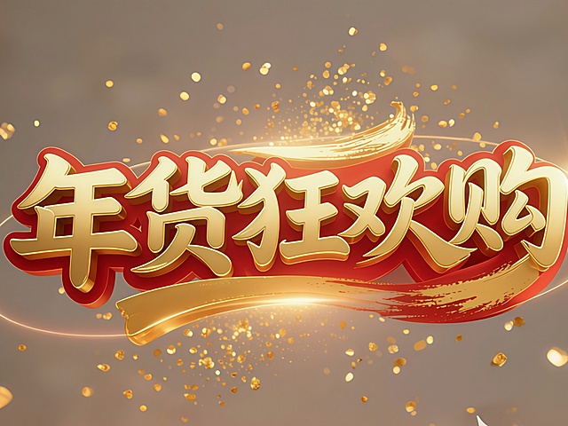 把文字改成年货狂欢购