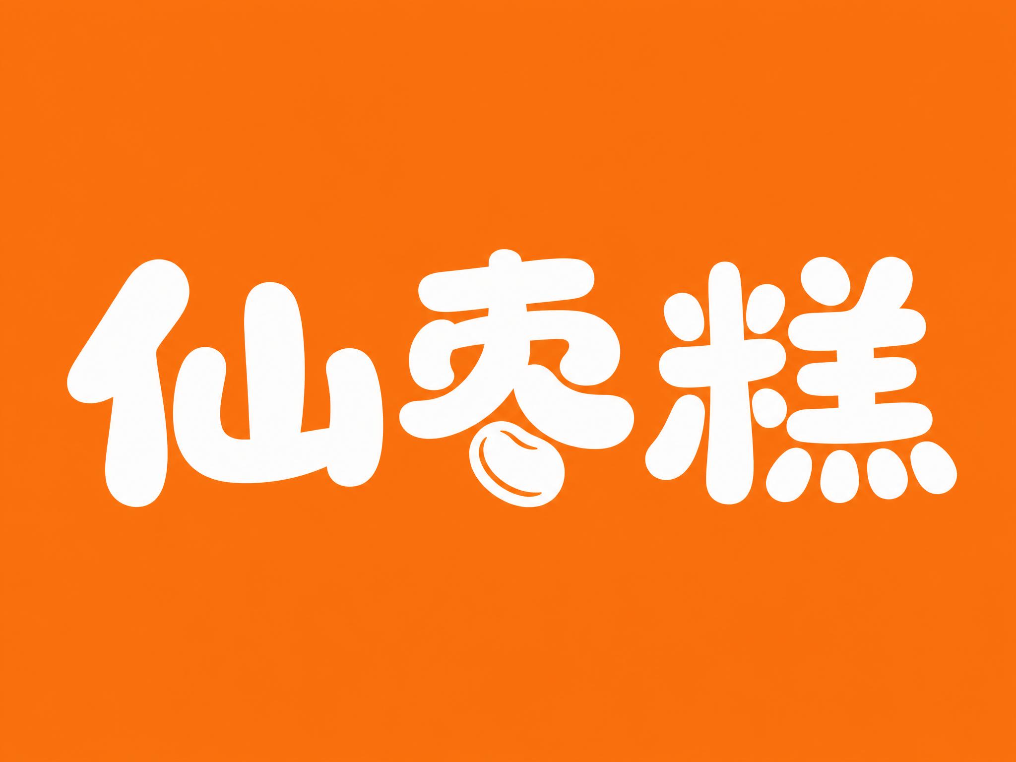 纯白色字体，纯色暖橙色平整背景，干净的背景，现代创意圆体字体设… - 图片创意预览