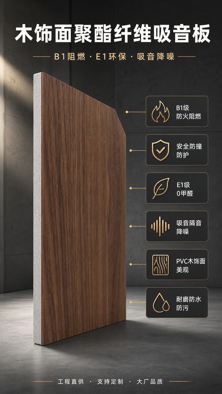 [商品] 使用【图1】木饰面聚酯纤维吸音板45°斜角展示图；保… - 图片创意预览