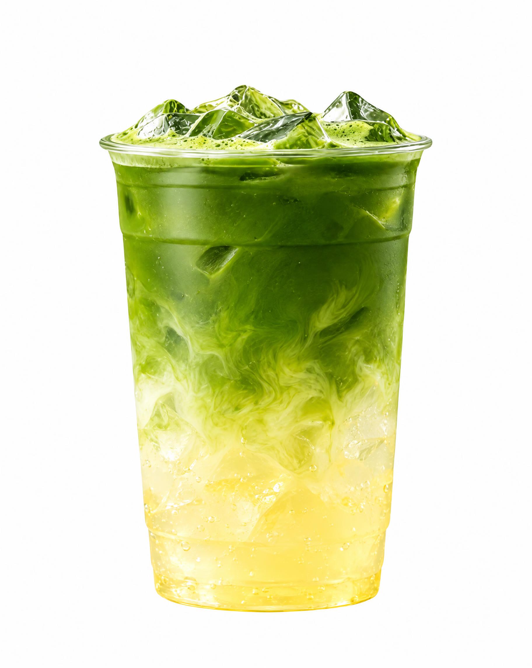 将这杯饮品改为柚子抹茶（Yuzu Matcha），下层是清澈透… - 图片创意预览