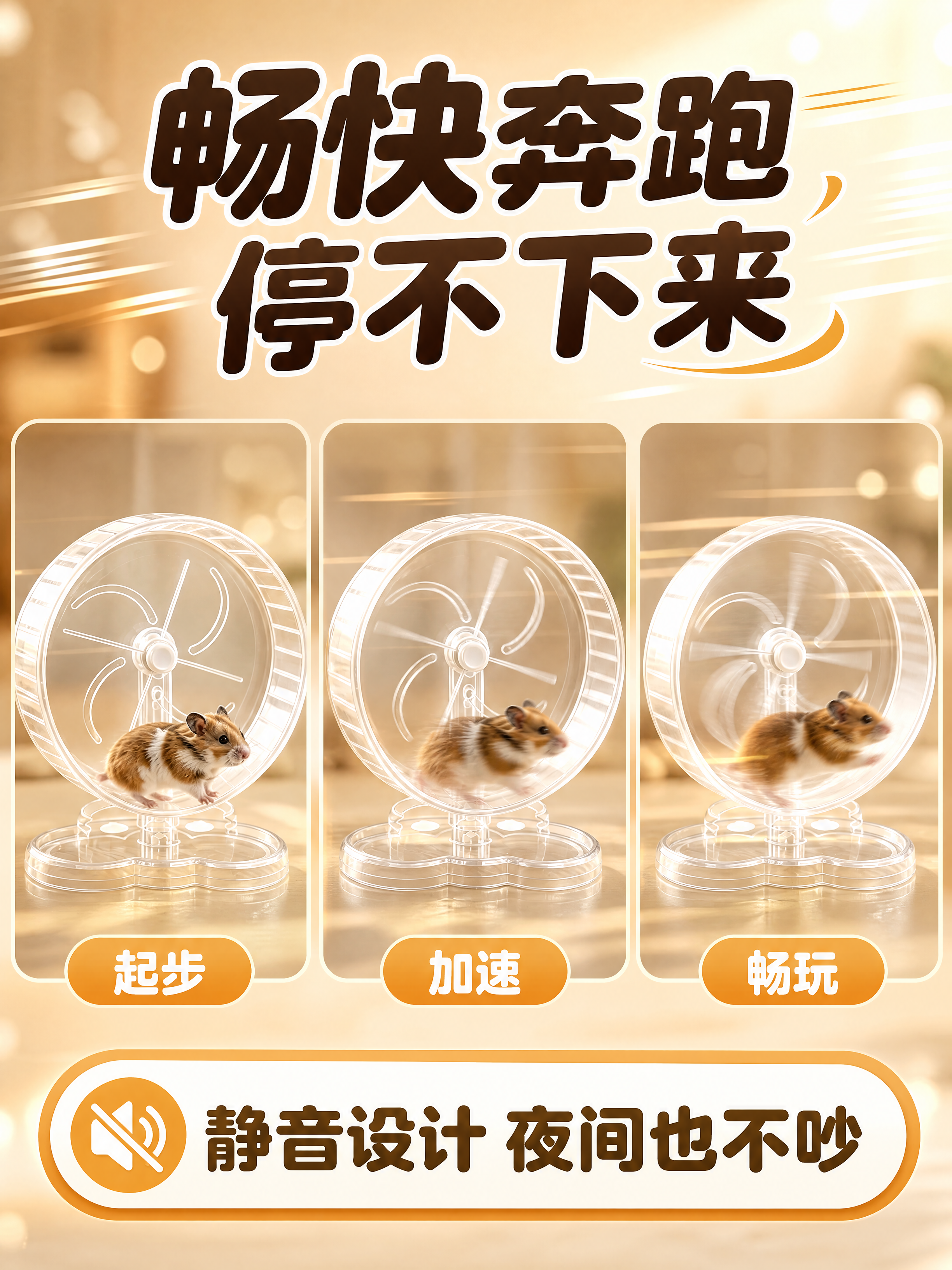 [商品] 使用【图1】透明亚克力仓鼠跑轮；保留透明跑轮主体、支… - 图片创意预览