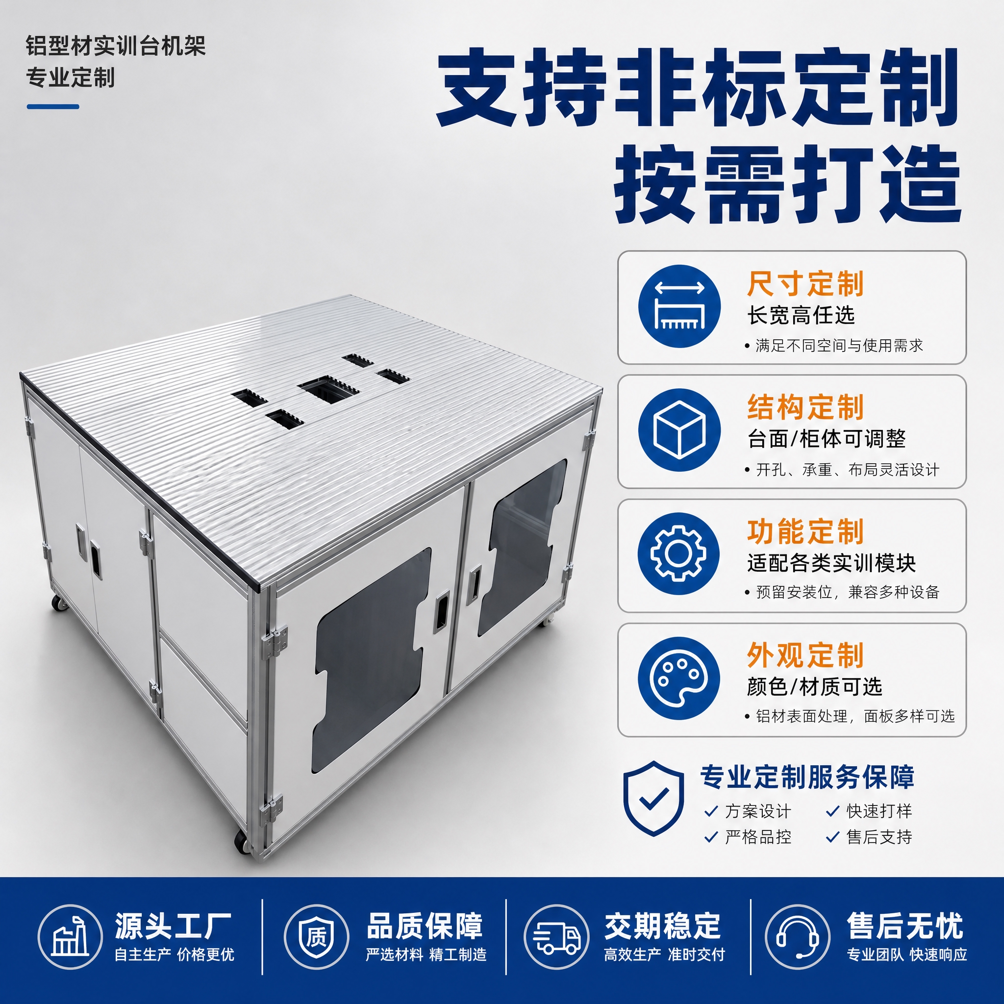 [主图-5] 定制服务与规格说明图，强调支持非标定制的核心优势… - 图片创意预览