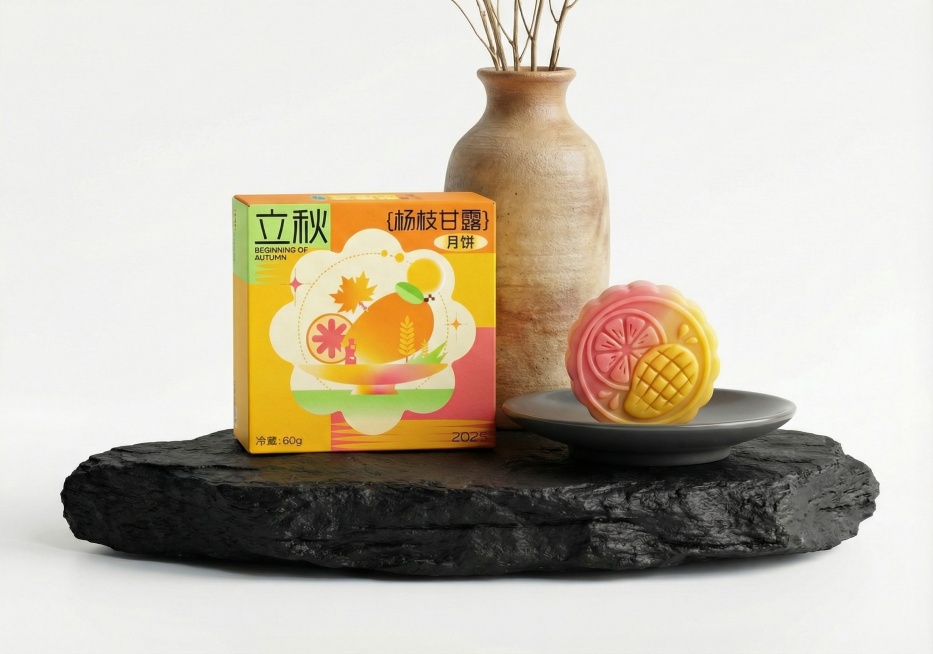 包装后面是一个修长的陶罐花瓶预览效果