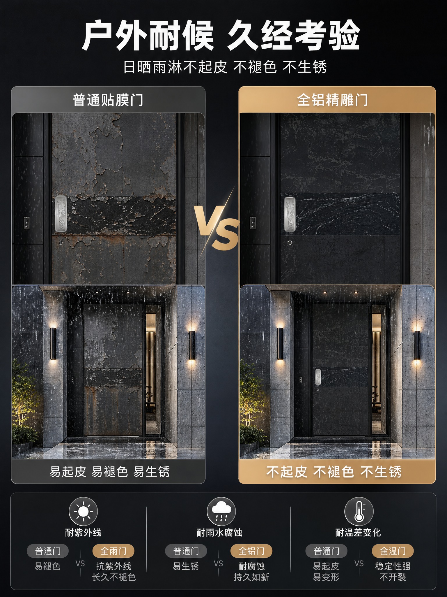 [商品] 使用【图1】臻尚铂门全铝精雕奢石岩纹别墅大门；保留黑… - 图片创意预览