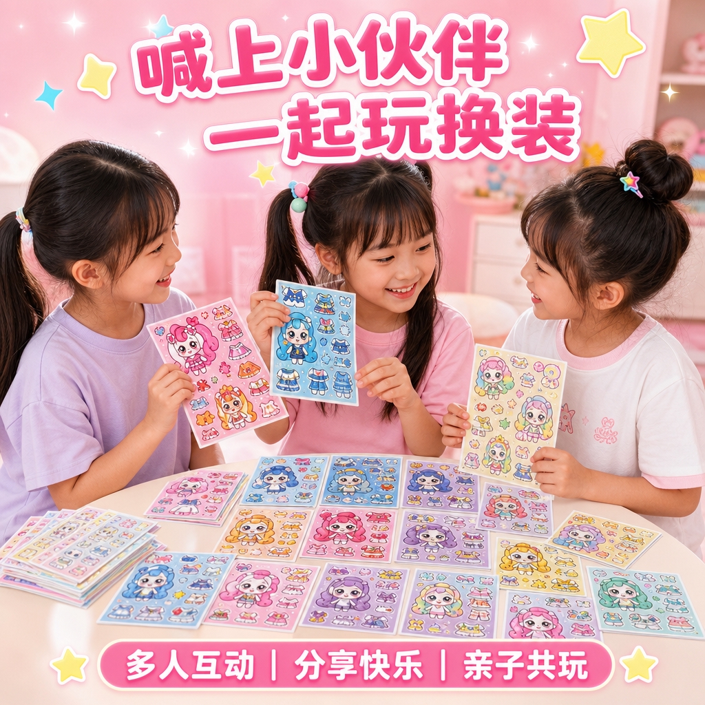 [商品] 使用【图1-图9】奇妙萌可换装贴纸全套9款参考图；严… - 图片创意预览