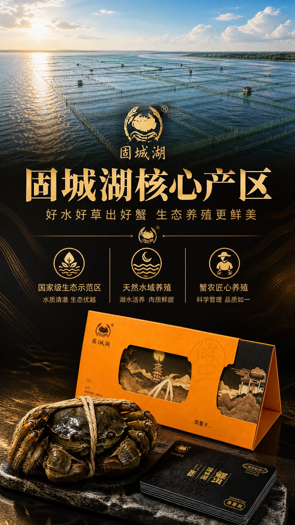 [主图-2] 固城湖核心产区 产地溯源信任图，展示大闸蟹的优质… - 图片创意预览