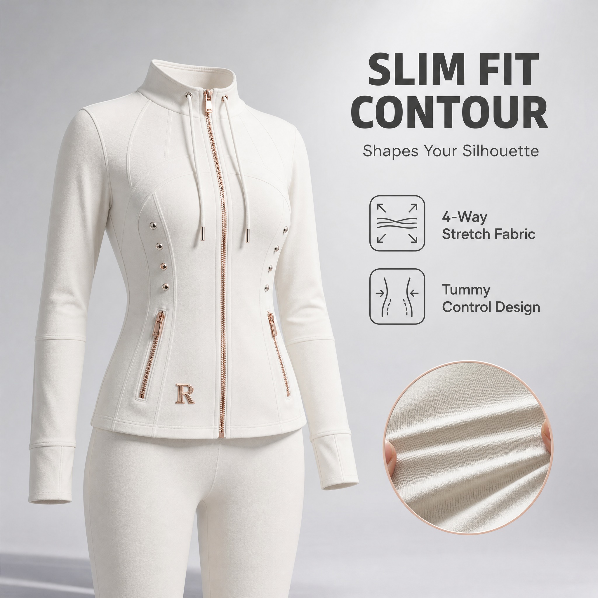 [主图-2] 修身版型与面料功能展示，突出Slim Fit C… - 图片创意预览