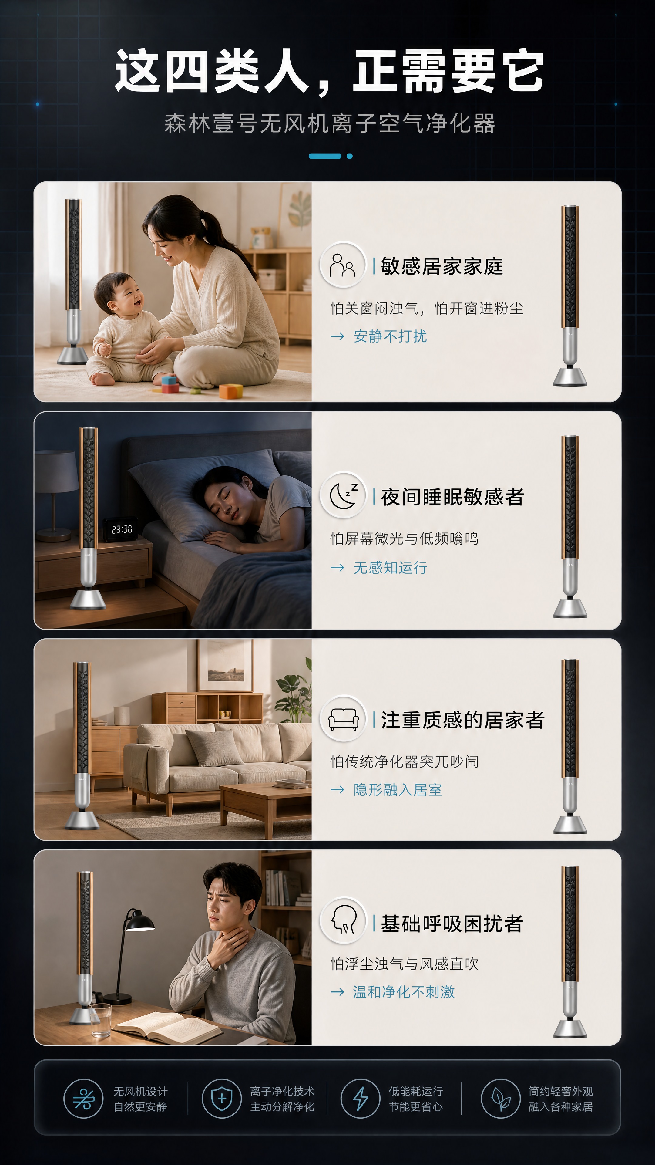 [商品] 使用【图1】森林壹号无风机离子空气净化器：保留塔式立… - 图片创意预览
