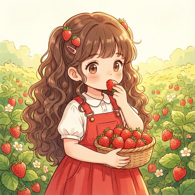 生成10个超级可爱的动漫小女孩图片，要不同风格的预览效果