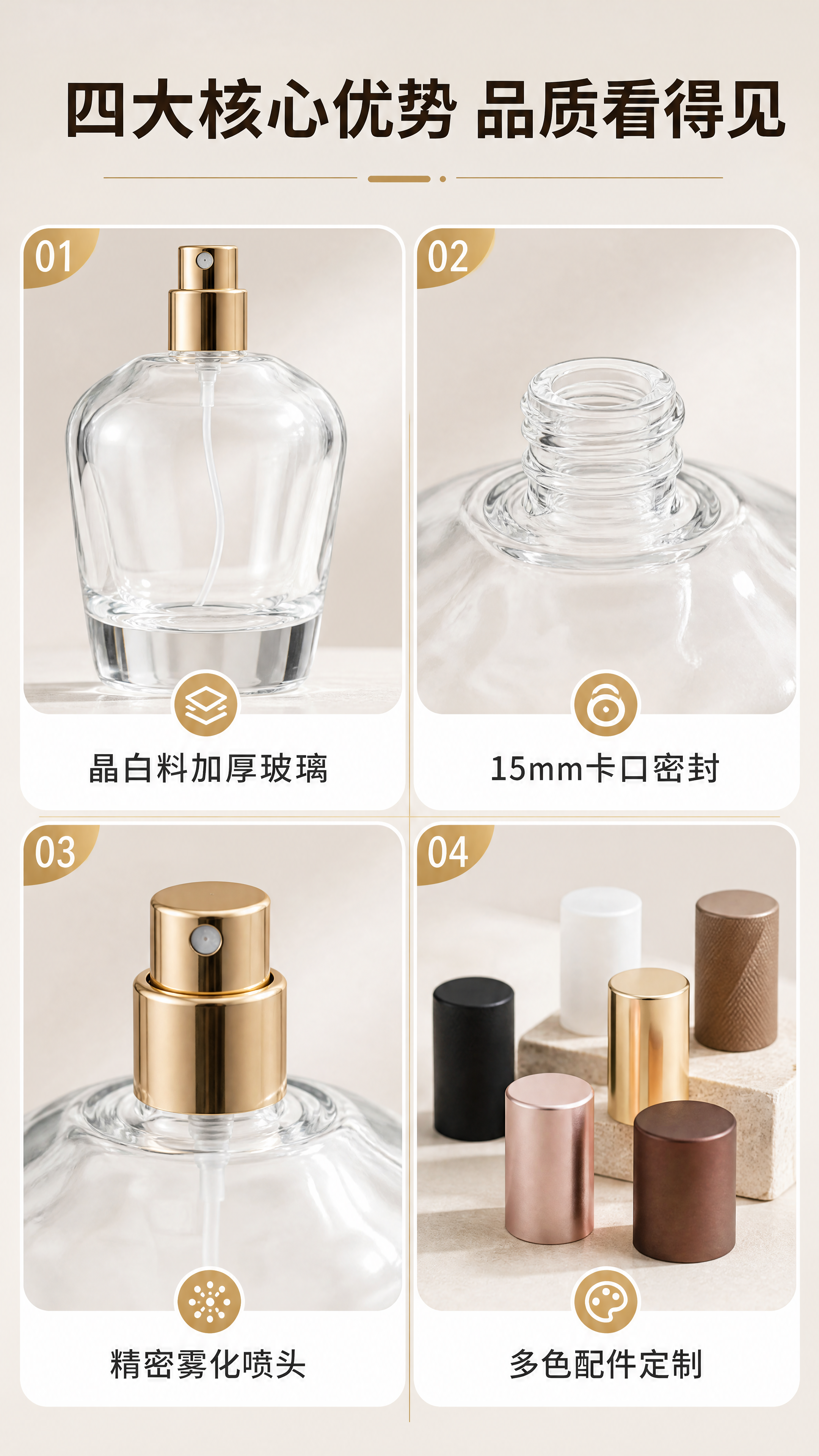 [商品] 使用【图4】【图6】中的100ml晶白料卡口玻璃香水… - 图片创意预览