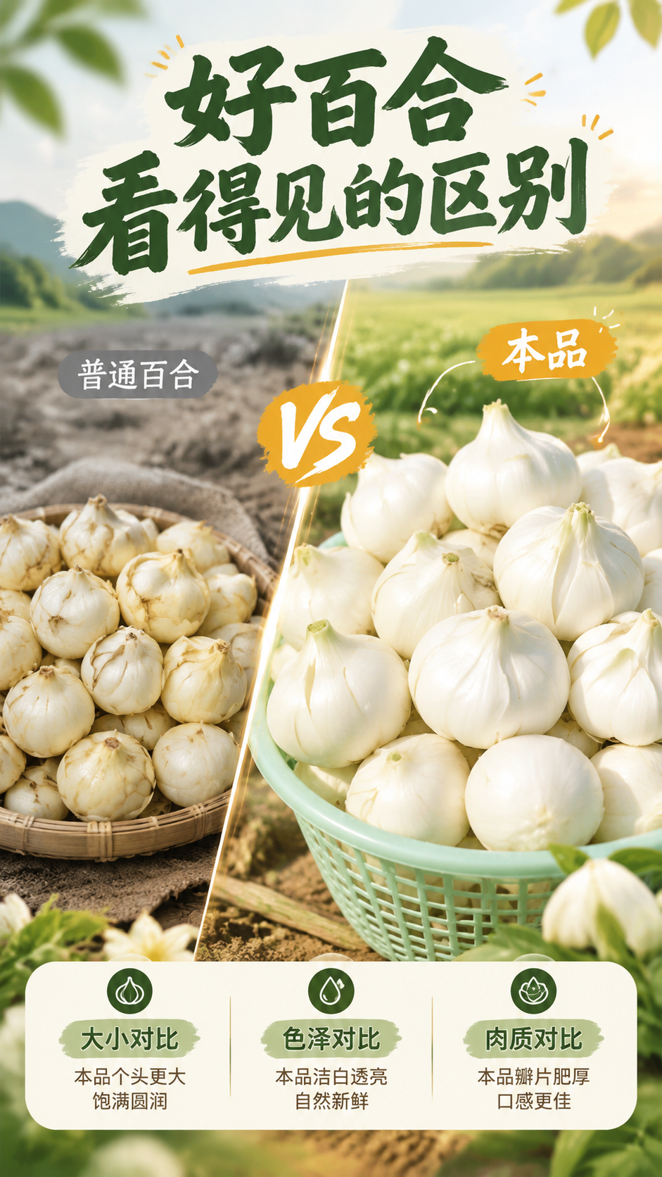 [商品] 使用【图1】兰州鲜百合，保留百合洁白饱满外形与自然色… - 图片创意预览