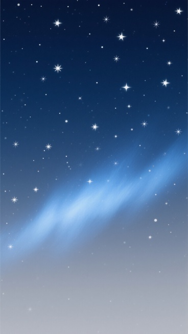 深邃渐变的夜空背景，从顶部的深蓝色逐渐过渡到下方的浅灰色，点缀着无数大小不一、亮度各异的白色星星，星点分布自然且具有层次感，中央偏下方有一片柔和的浅蓝色星云状光晕，整体呈现出宁静、神秘而悠远的宇宙氛围，画面简洁纯净，无任何文字、LOGO或多余元素干扰。预览效果