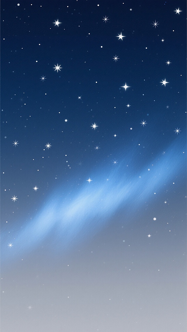 深邃渐变的夜空背景，从顶部的深蓝色逐渐过渡到下方的浅灰色，点缀着无数大小不一、亮度各异的白色星星，星点分布自然且具有层次感，中央偏下方有一片柔和的浅蓝色星云状光晕，整体呈现出宁静、神秘而悠远的宇宙氛围，画面简洁纯净，无任何文字、LOGO或多余元素干扰。