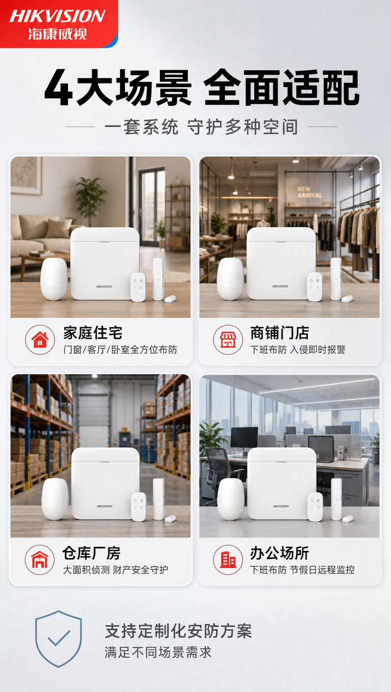 [商品] 使用【图1】海康威视无线报警主机套装；严格保留产品原… - 图片创意预览