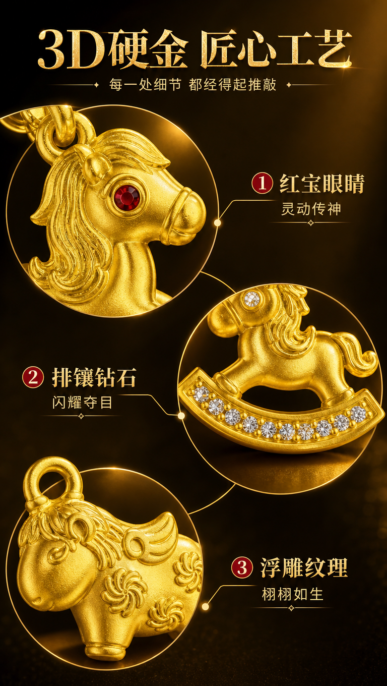 [商品] 使用【图1】中红眼小马吊坠、带钻摇摇马吊坠、唐马吊坠… - 图片创意预览