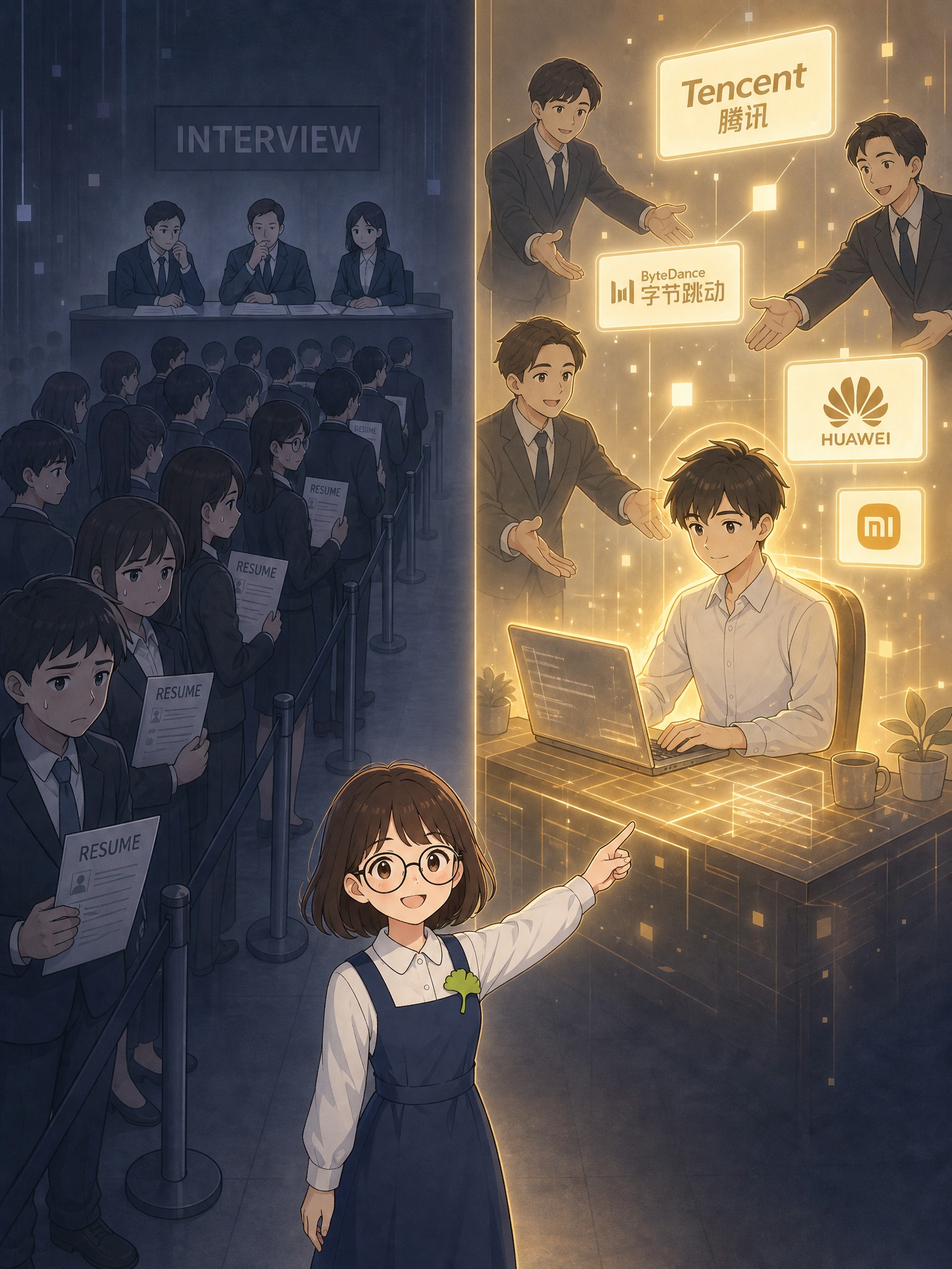 2D扁平化插画风格，简洁线条，竖版4:3构图，左右对比构图，左… - 图片创意预览