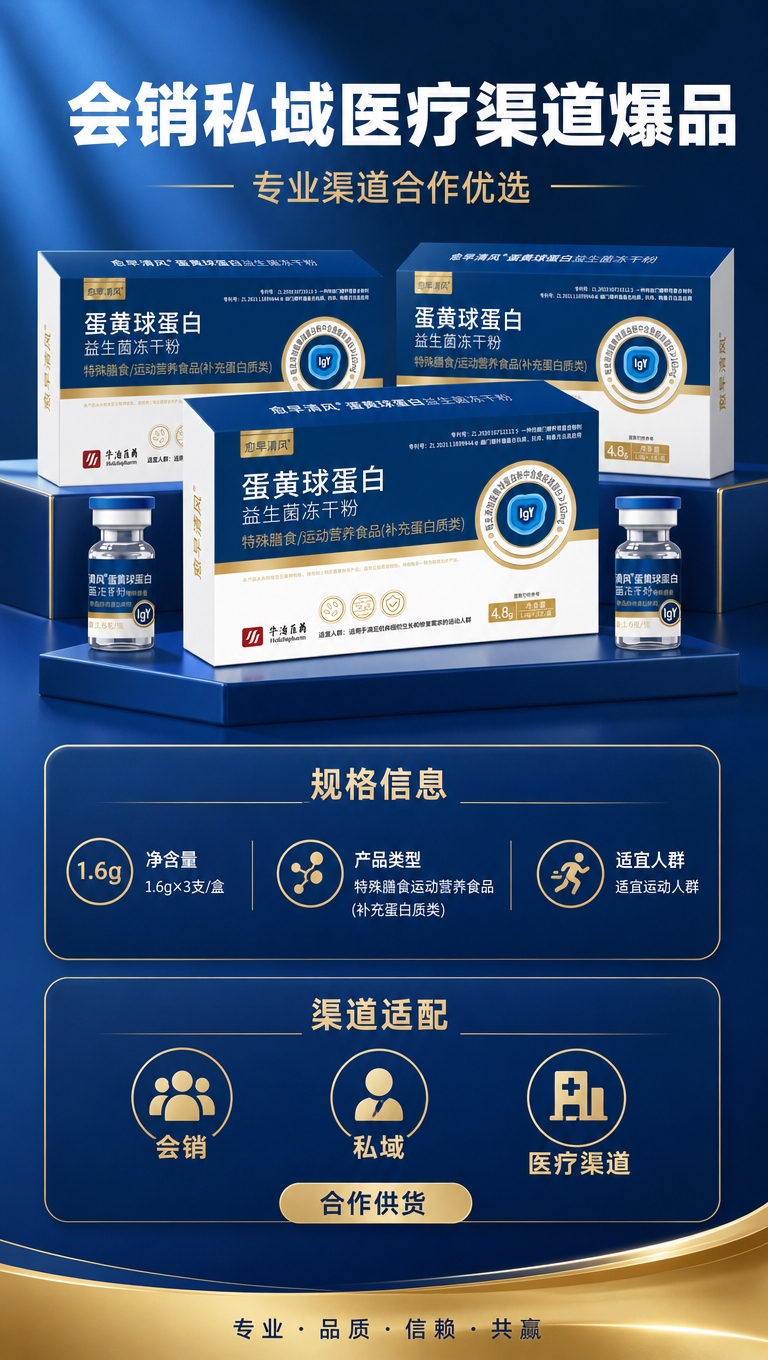 [商品] 使用【图1】愈早清风蛋黄球蛋白益生菌冻干粉产品（外盒… - 图片创意预览