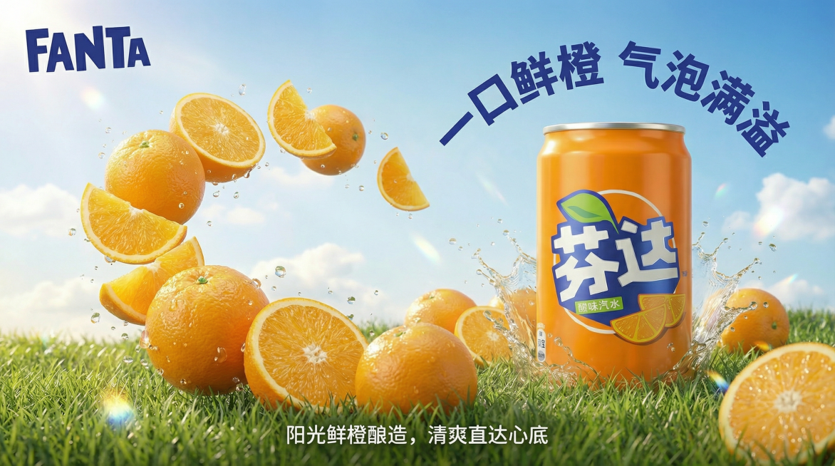 保持汽水场景，生成其他排版设计预览效果