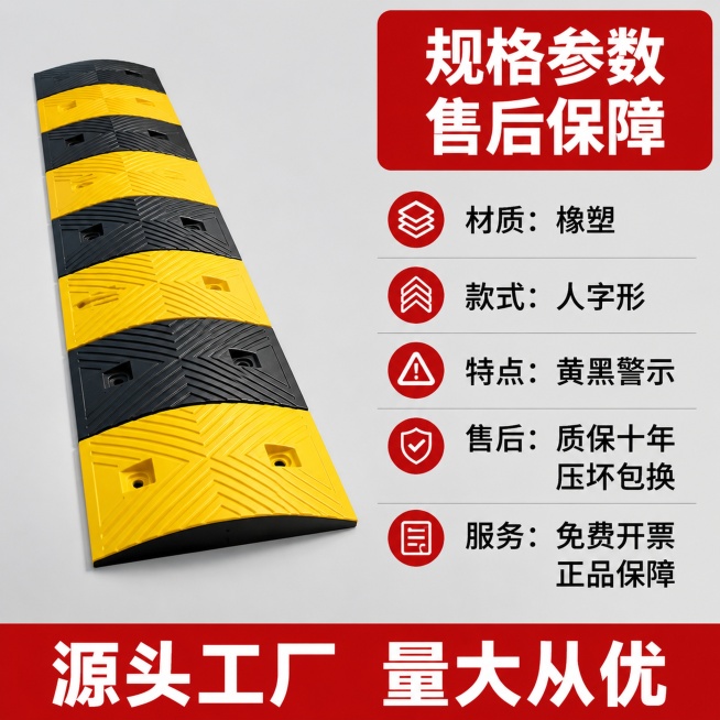[主图5]橡塑减速带规格参数与售后服务图，清晰展示规格信息和售后预览效果