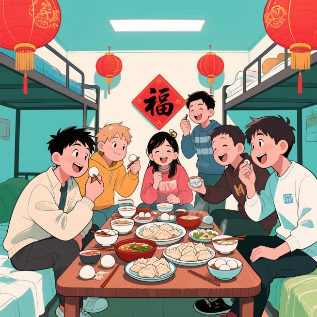 请帮我生成一批图，每个月都有一个主题，要求风格一致，都是大学生的，可以用卡通形式，但不要用真人。每月主题如下，一共帮我生成12张图：
【1月·健康启航】【2月·南北团圆】【3月·春日新生】【4月·云端预览效果