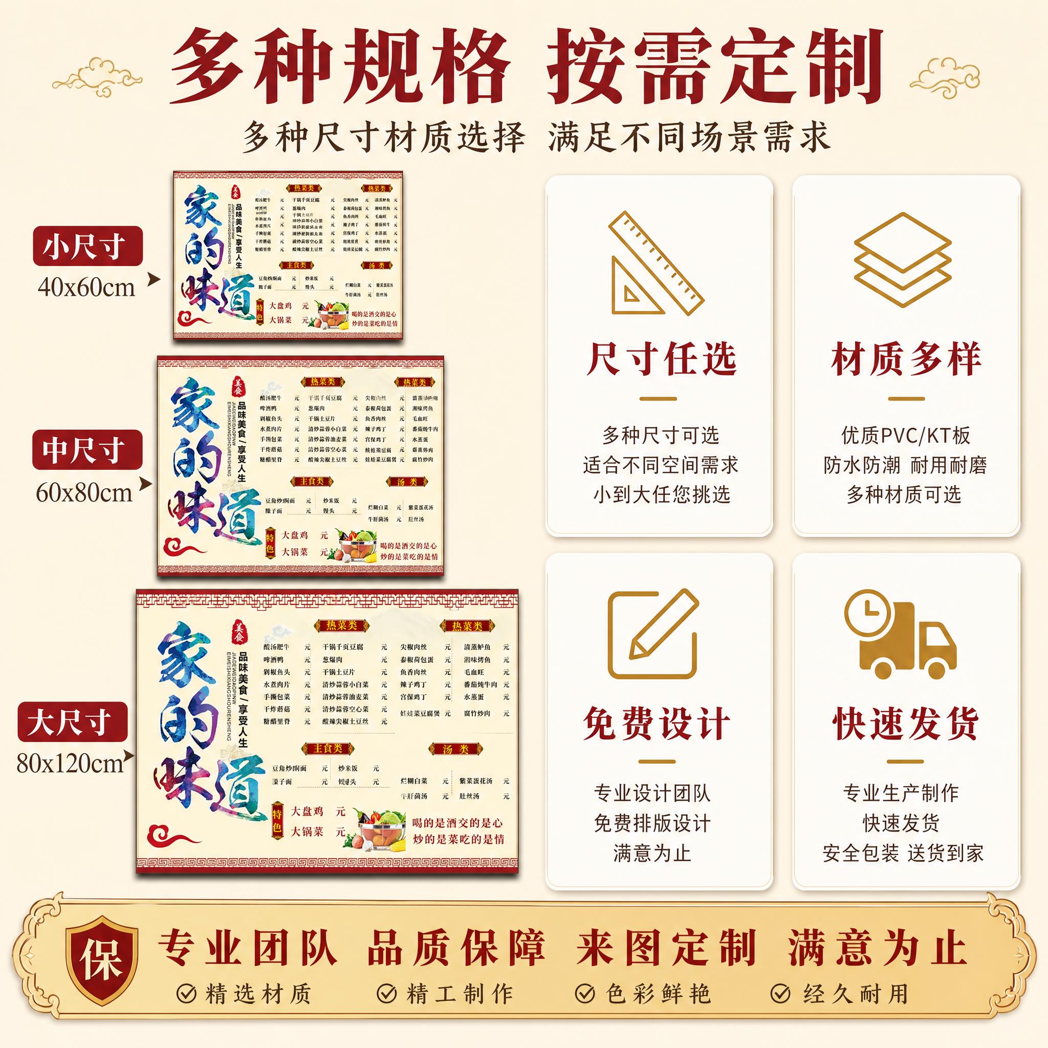 [主图-5] 规格与服务决策图，展示多种尺寸材质选择和服务保障… - 图片创意预览
