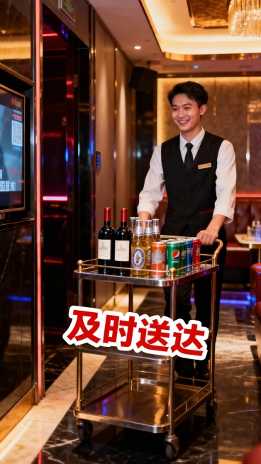生成50张商务KTV的照片，图片加入一些文字预览效果