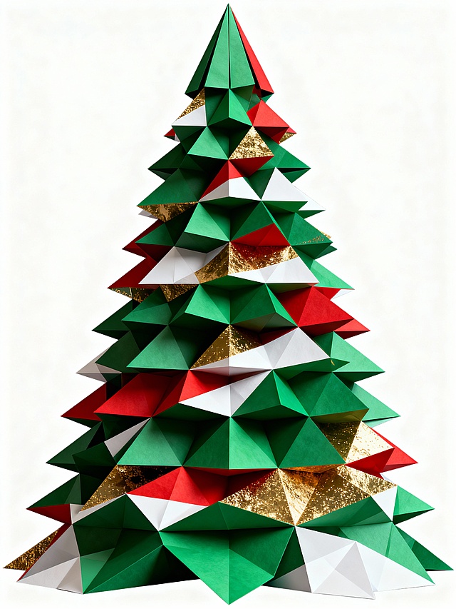 折纸几何圣诞树