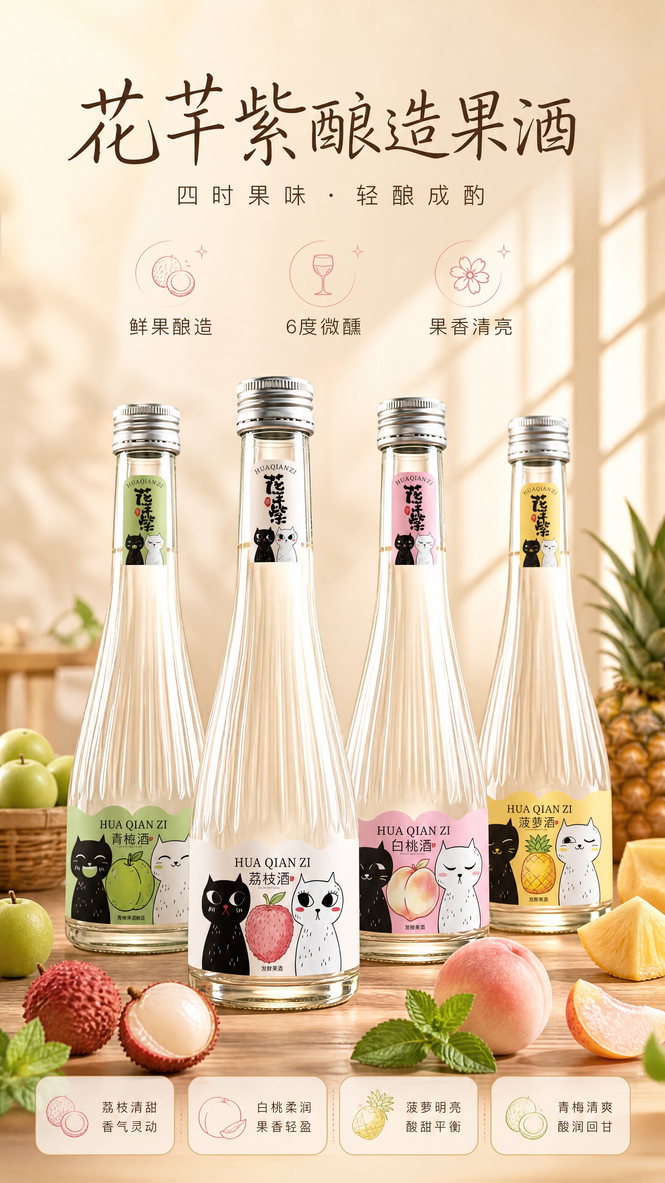 [商品] 使用【图1】荔枝酒、【图4】白桃酒、【图3】菠萝酒、… - 图片创意预览