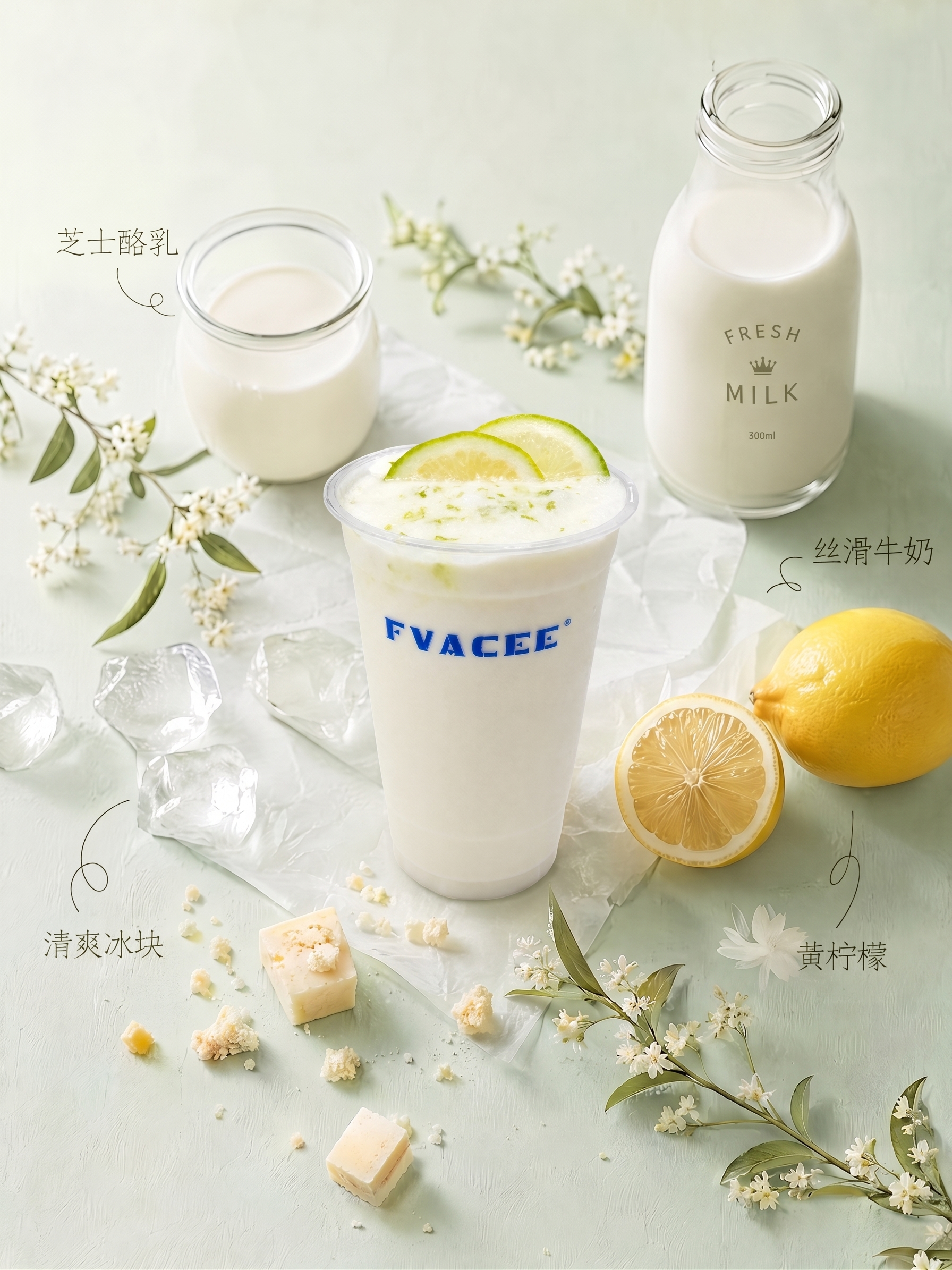 把#1中间的饮品整个改成#2的饮品 - 图片创意预览