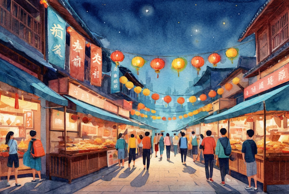 将图片修改为水彩插画风格预览效果