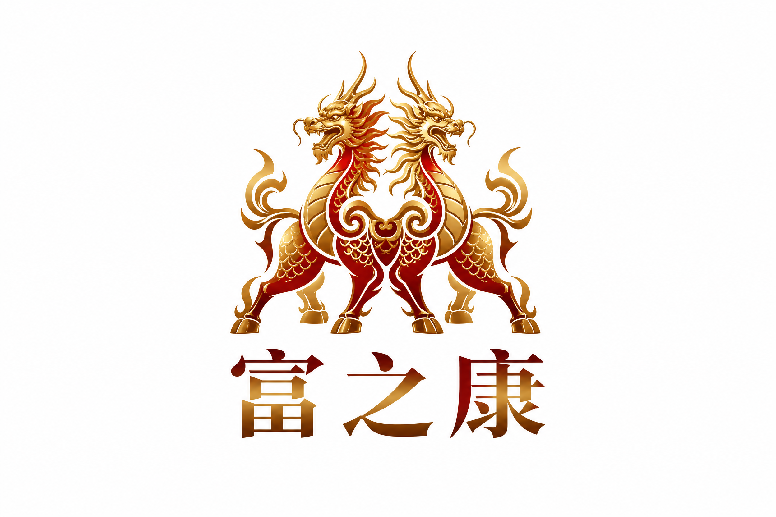 高端企业logo设计，以麒麟为主体图形，麒麟造型威严大气、线条… - 图片创意预览