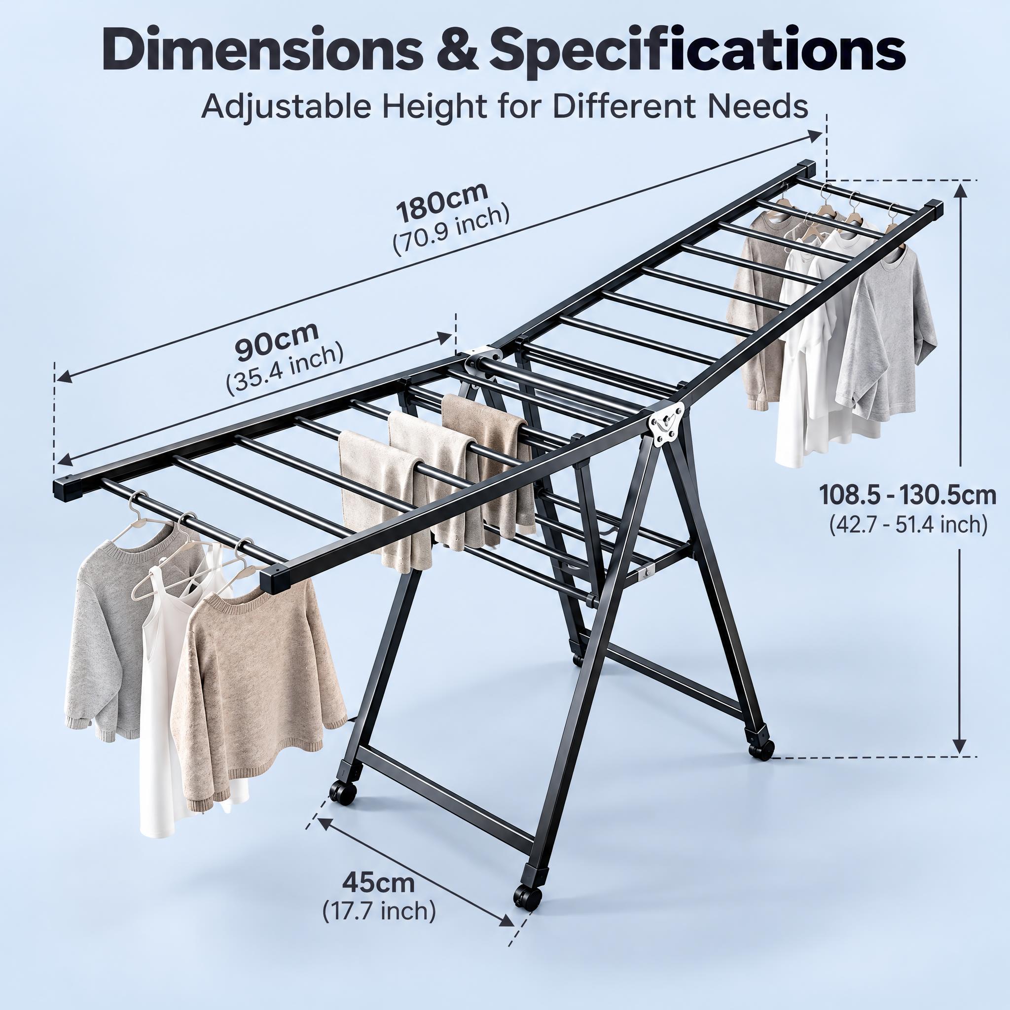 [主图-6] 1.8m Foldable Clothes Dr… - 图片创意预览