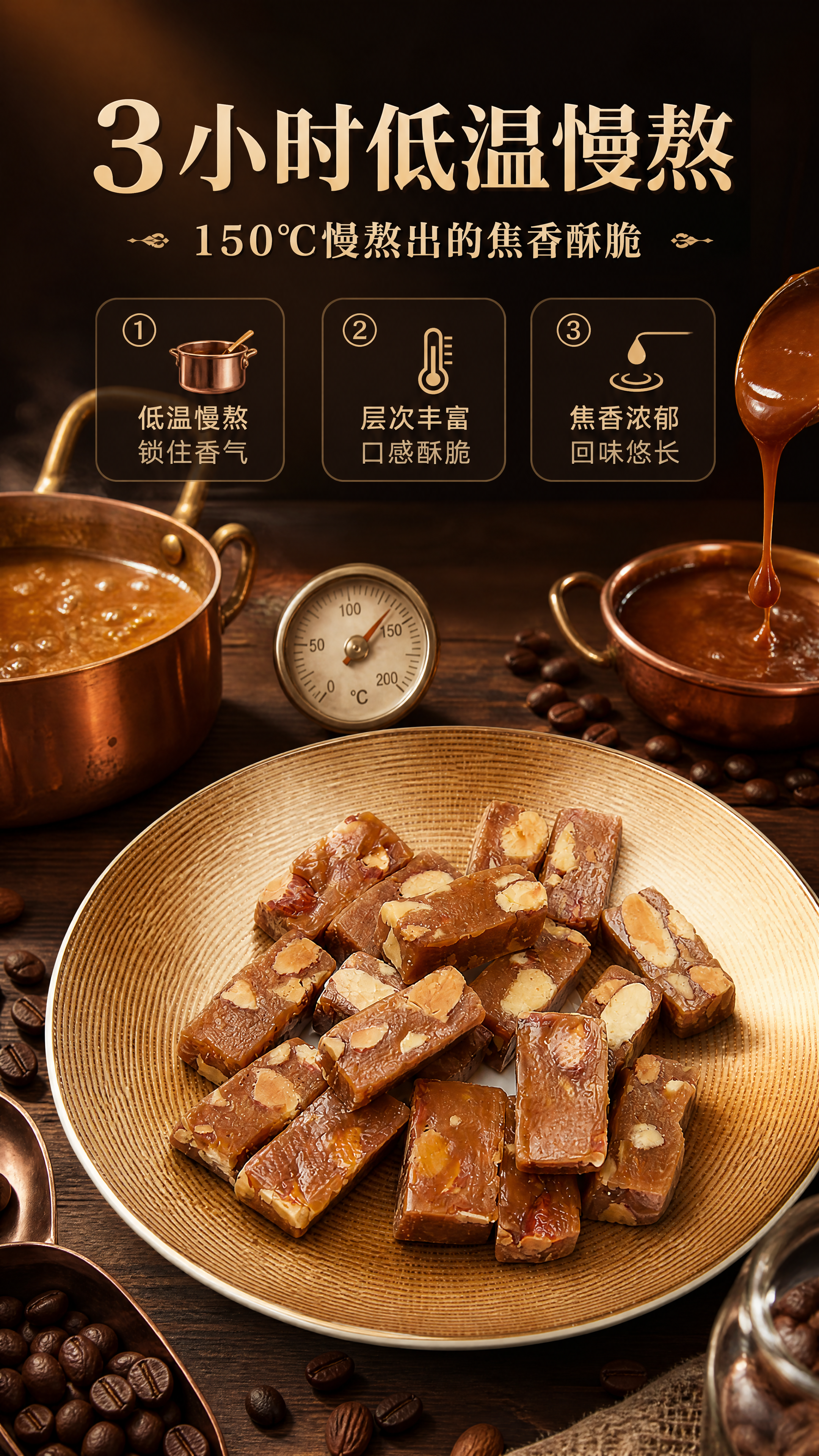[商品] 使用【图2】盘中海盐咖啡酥实拍图；保留糖体咖啡棕色调… - 图片创意预览