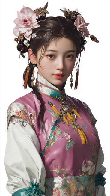 你是一个游戏ip设计专家，请你设计一个人物的cg形象，李雨璇	班花	成熟、丰满、受关注	，为中式3D风格，笔触纹理清晰，色彩丰富且和谐，cg动画充满故事感，插画，新三维古风，人物摄影，真人写真，写实风预览效果