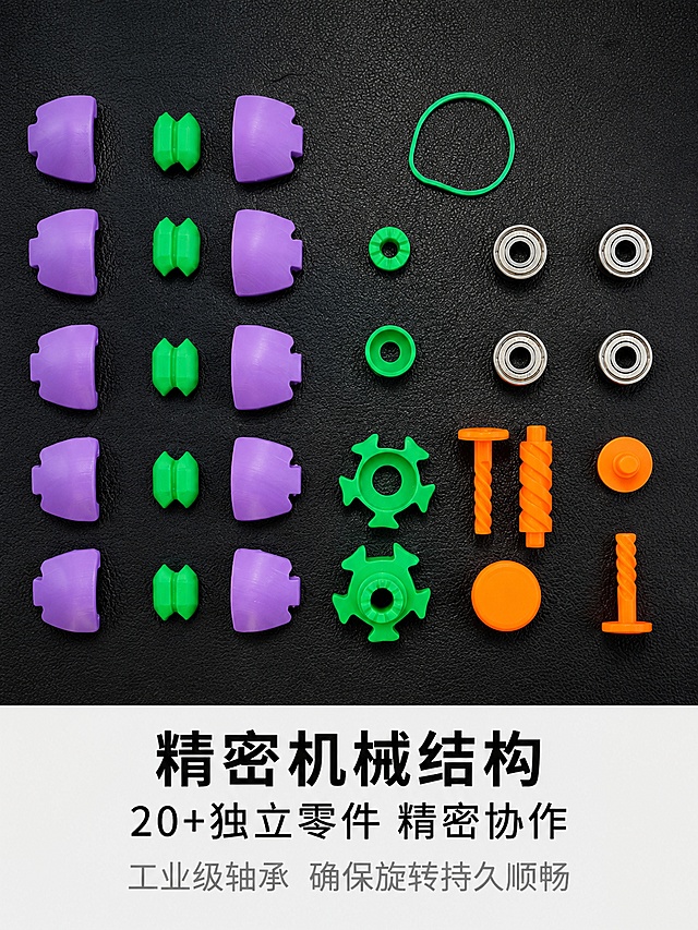 「图片1」「图片1」「图片1」，生成一套主图（5张），商品名称是按压旋转陀螺，适配淘宝/天猫平台，主图比例为3:4