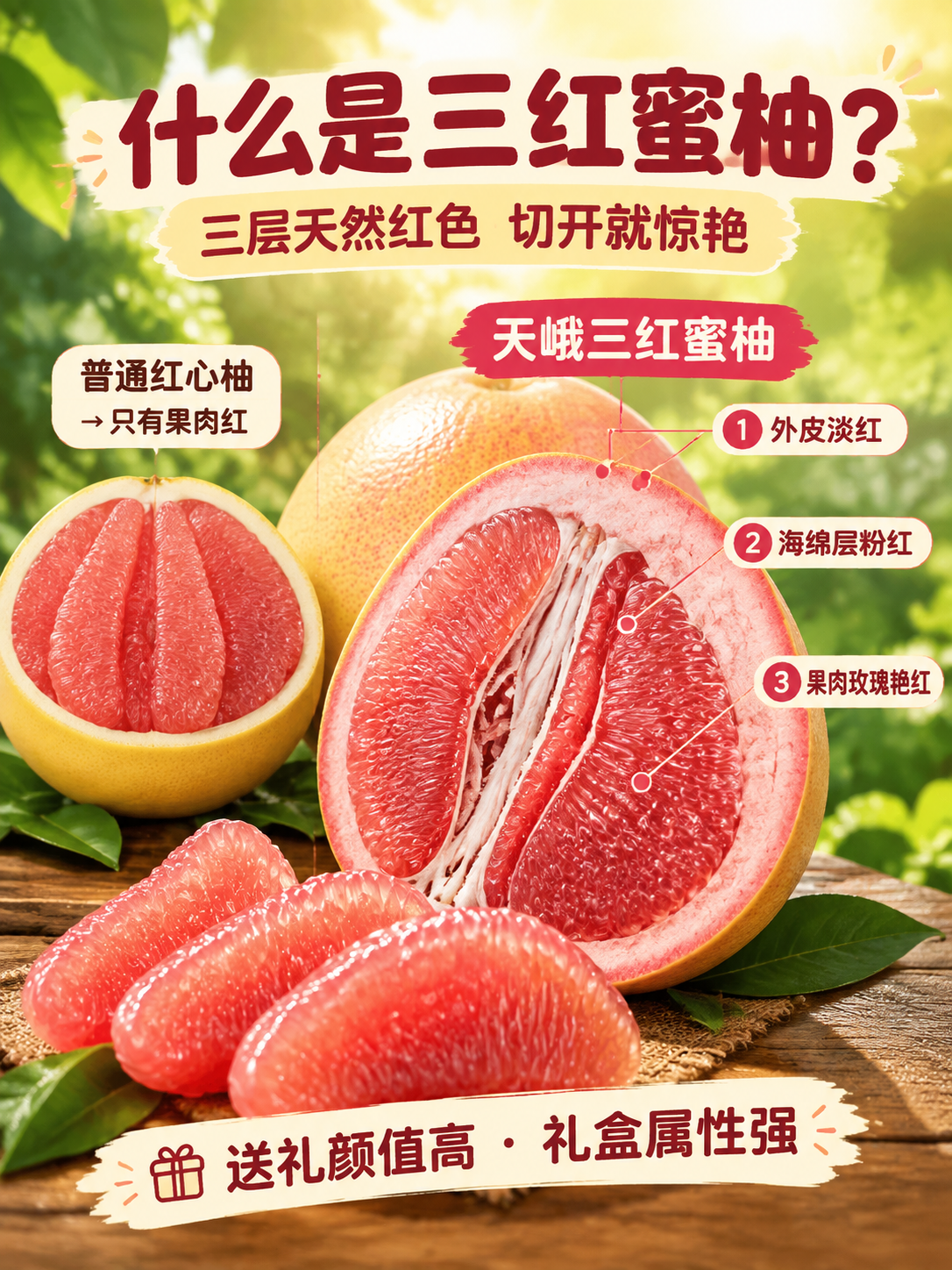 [商品] 使用【图1】天峨三红蜜柚；保留蜜柚外形、玫瑰红色果肉… - 图片创意预览